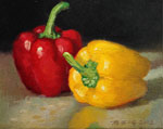 甜椒_賴英澤 繪_sweet peppers oil painting Painted by Lai Ying-Tse